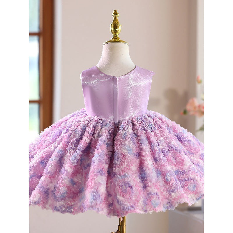 Creative Versatile Host Girl's High-end Pettiskirt Purple