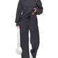 Casual Wide Leg Pocket Trousers Suit