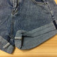 Fashion Five-color Elastic Waist Rolled Edge Denim Shorts Women