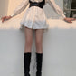 Waist Seal White Shirt Skirt Women's Mid-length