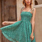 Robe froncée à pois frissonnants pour femme