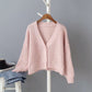 Nouveaux vêtements d'automne et d'hiver pour femmes, manteau ample, doux, épais, court, cardigan