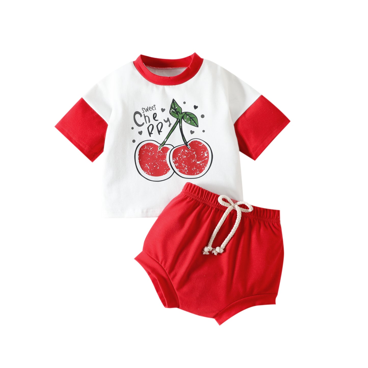Ensemble t-shirt imprimé à manches courtes