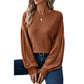 Solid Color Drop-shoulder Long-sleeve T-shirt Casual Loose Bottoming Shirt