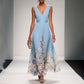 Vest Chiffon Printed Dress