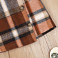 Long Sleeve Plaid Print Children's Skirt Set