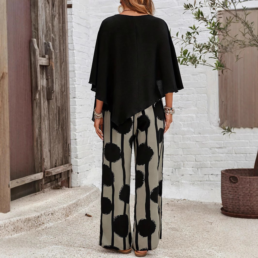 Summer Casual Women's Trousers Suit