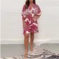 Summer European And American Fashion Foreign Trade Women's Clothing -selling Floral-print Backless Lace-up Jumpsuit