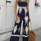 Women's Vacation Casual Sleeveless Printed Wide Leg Jumpsuit