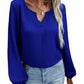 Loose Pullover Chiffon Temperament Commuter Solid Color Long-sleeved Bottoming Shirt