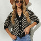 Fashion Stitching Button Cardigan Knitted Coat