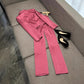 Womens Sophisticated, High-end Chanel-style Blazer And Pants Suit