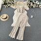 Travel Holiday Style Women's V-neck Tassel Suspender Tube Top Two-piece Set