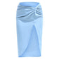 Women's High Waist Twisted Irregular Skirt