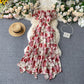 Irregular Lotus Leaf Seaside Skirt Dress