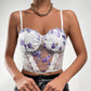 Lace Embroidered Flower Suspenders Niche
