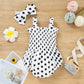 Dot One-piece Romper Head Knot