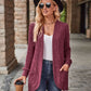 Women's Hollow Striped Brushed Cardigan Jacket