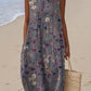 Sleeveless Casual Printed Temperament Long Skirt Dress