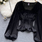 Women's Fashion Style Square Collar Shirt Top