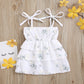 Girl's Cotton Dress With Flower Strap Cake