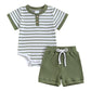 Baby Jumpsuit Short Sleeve Toddler Jumpsuit Romper Shorts Suit