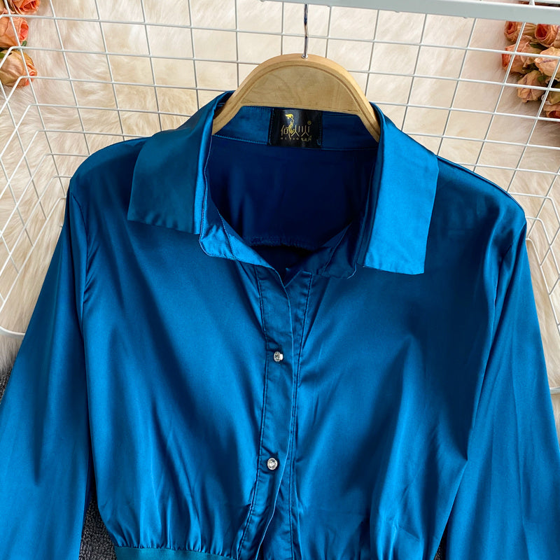 High Waist Short Cropped Navel Shirt With Fashionable Design