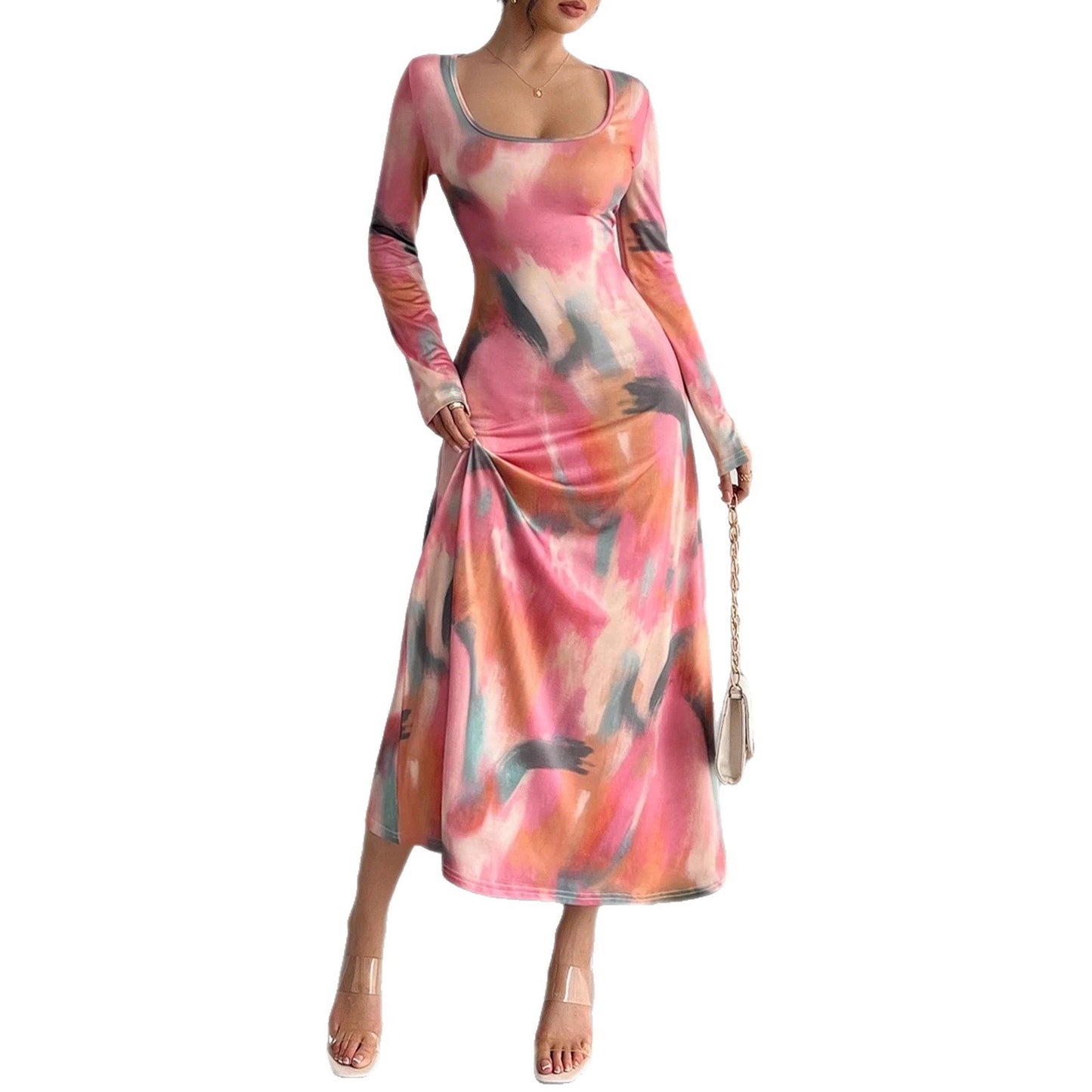 Elegant And Sexy Long-sleeve Dress