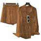 Versatile Loose-fit Shirt And Pants Two-piece Set