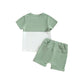 Children's Short-sleeved Shorts Stitching Suit