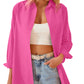 Women's Fashion Casual Solid Color Single-breasted Long Sleeve Shirt