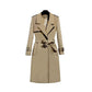 Trench-coat mi-long élégant et ajusté à la taille