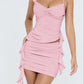 Womens Fashionable And Sexy Halterneck Mini Skirt Set