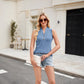 Women's Sleeveless Solid Color Knitted Vest