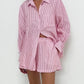 Chemise rayée en pur coton, tenue décontractée
