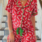 Christmas Crutch Candy Ruffled Two-piece Set