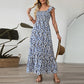 European And American Fashion Retro Vacation Style High Waist Long Skirt For Women