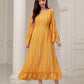 Elegant Digital Printing Plus Size Dress