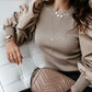 Puff Sleeve Patchwork Top Women