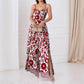 Elegant Womens Floral Print Wrap-Style Jumpsuit With Straps
