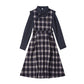 British College Style Vest A-line Skirt