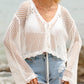 Women's Lace-up Cardigan Hollow-out Beach Sun Protection Long-sleeved Blouse