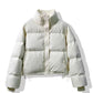 Wash-free PU Leather Cotton-padded Women's Short Thickened Small Cotton Coat Jacket
