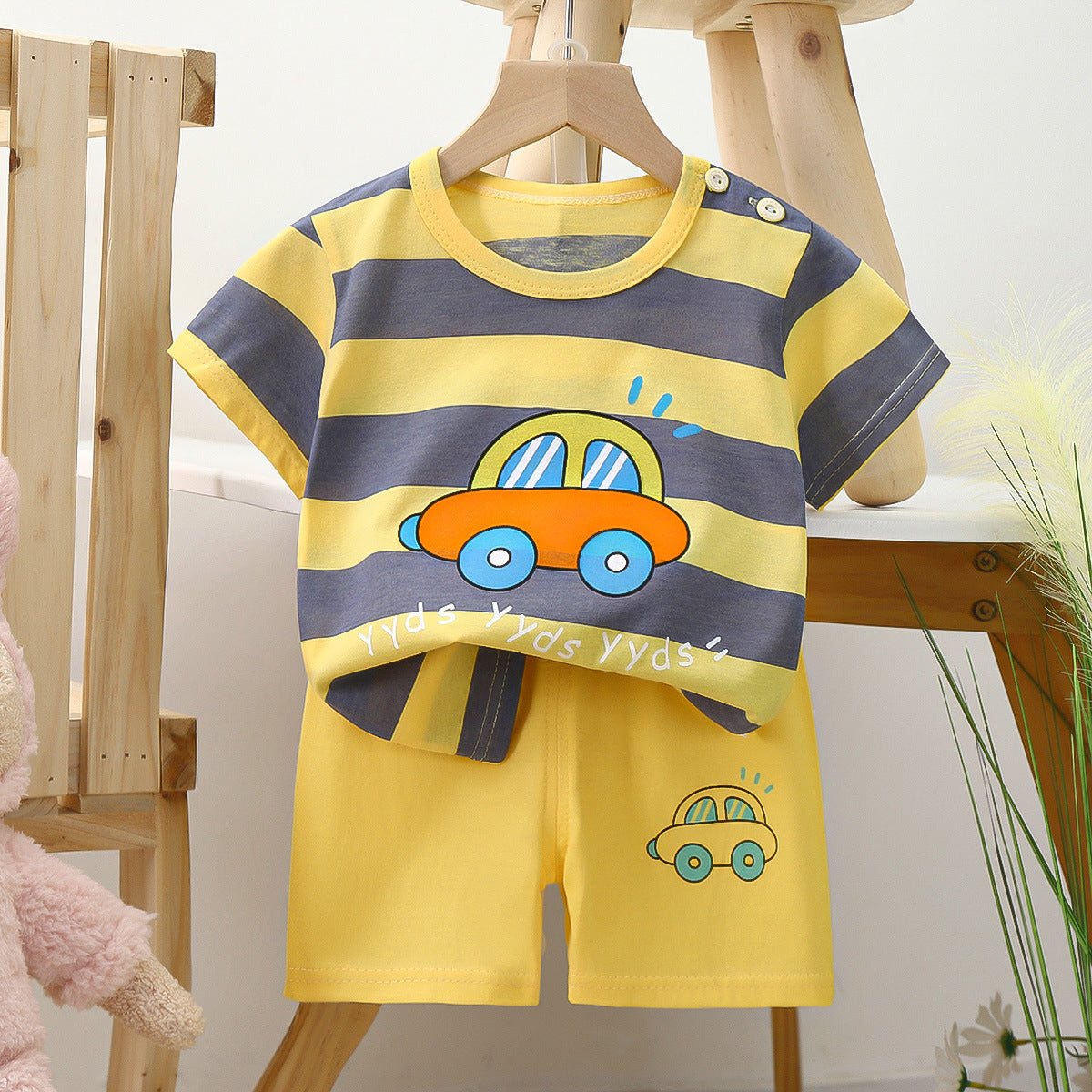 Pure Cotton Sports Children's Short-sleeved Suit