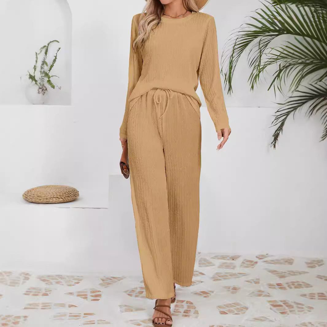 Autumn And Winter New Knitted Jacquard Long Comfort And Casual Loose Outfit