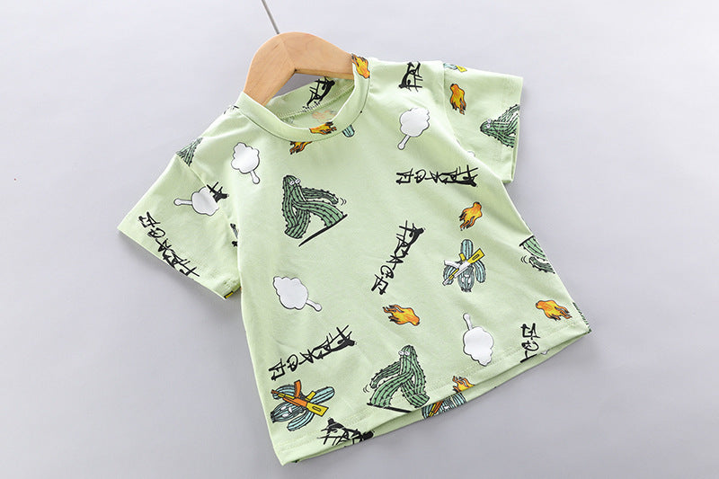 Boys Shirt Fashion Summer Short Sleeve Blouse And Pants