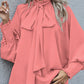 Fashion Bowknot Women's Clothing Loose All-matching Top