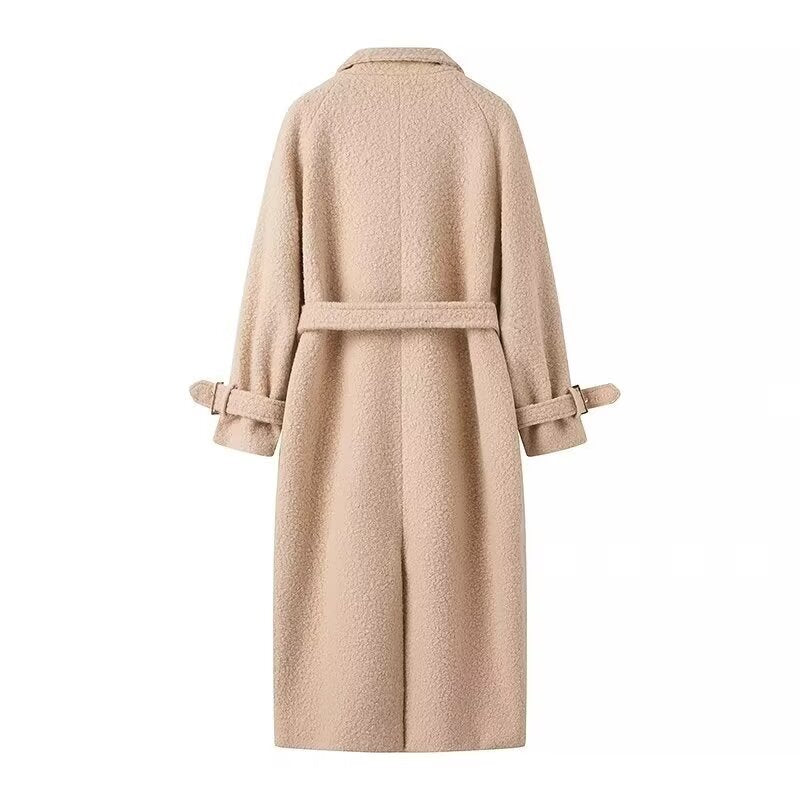 Manteau ample en laine pour femme