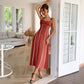 European And American Leisure Vacation Style Seaside Atmosphere Sling Dress
