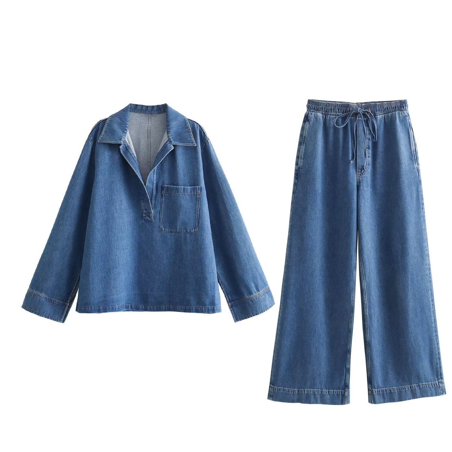 Street Fashion Straight Pants Suit Women's Clothing